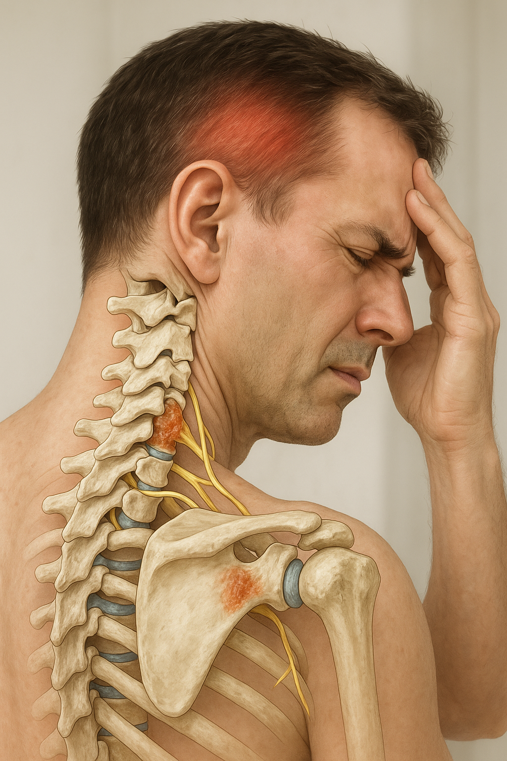 Verlicht je hoofdpijn: begrijp de link tussen arthrose cervicale en maux de tête - Illustration