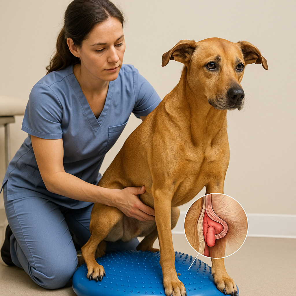 Ontdek hoe fysiotherapie je hond kan helpen herstellen van een hernia - Illustration
