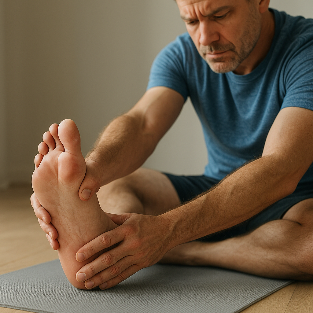 Oefenlezer: ontdek de kracht van plantaire fasciitis rekken voor pijnverlichting - Illustration