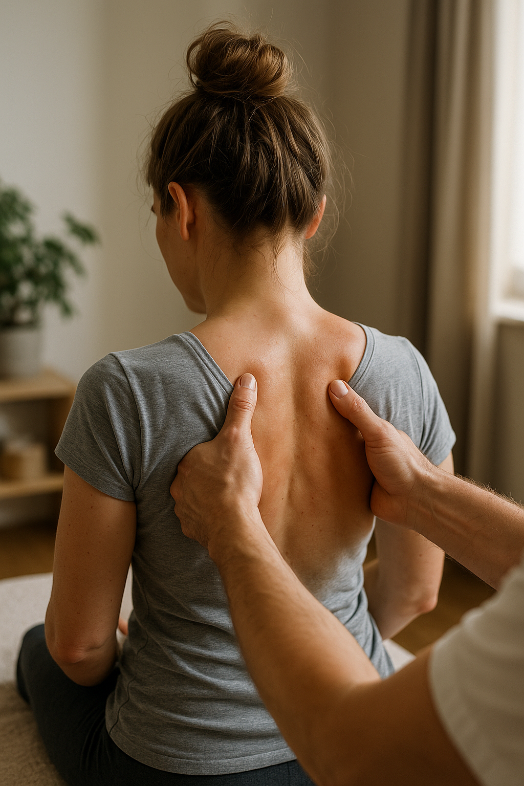 Ontspanning vinden: verlicht rug- en nekpijn met massage dos et cou - Illustration