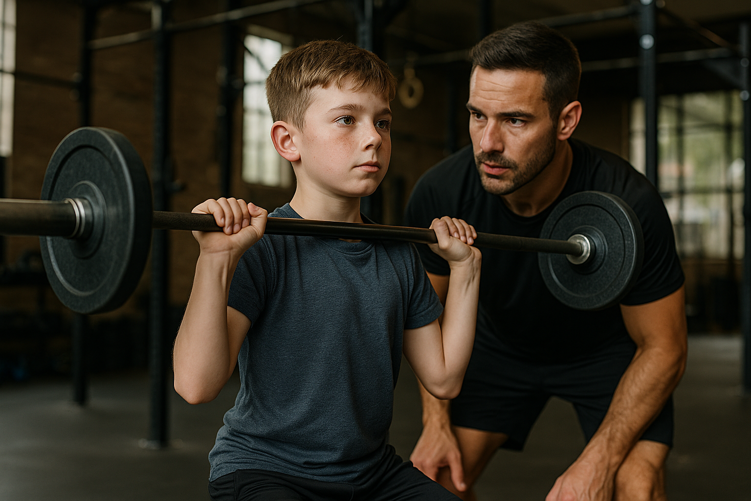 Krachttraining voor kinderen: veilig en gezond met de juiste begeleiding - Illustration