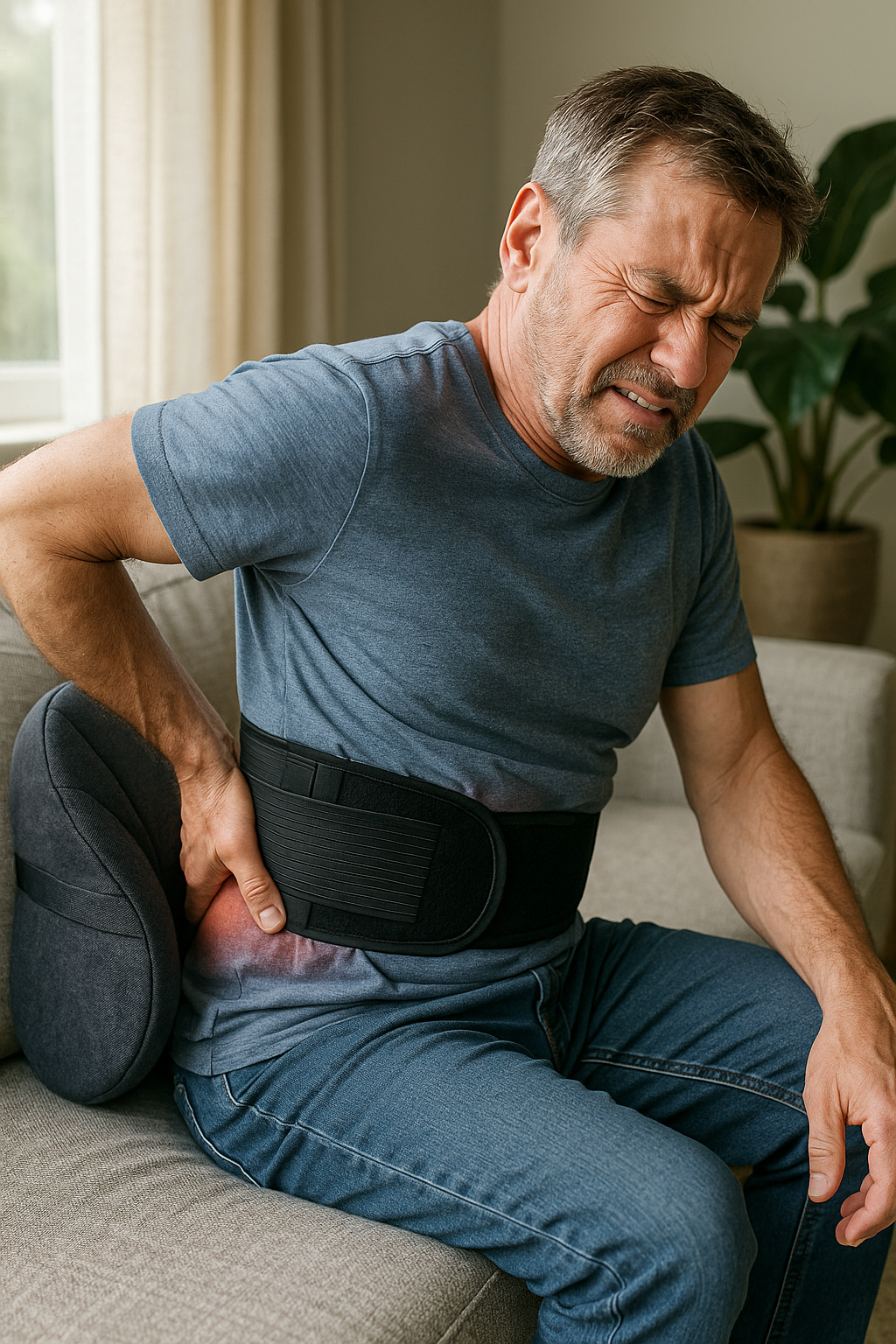 Zeg vaarwel tegen lumbago rugpijn met onze ergonomische oplossingen - Illustration