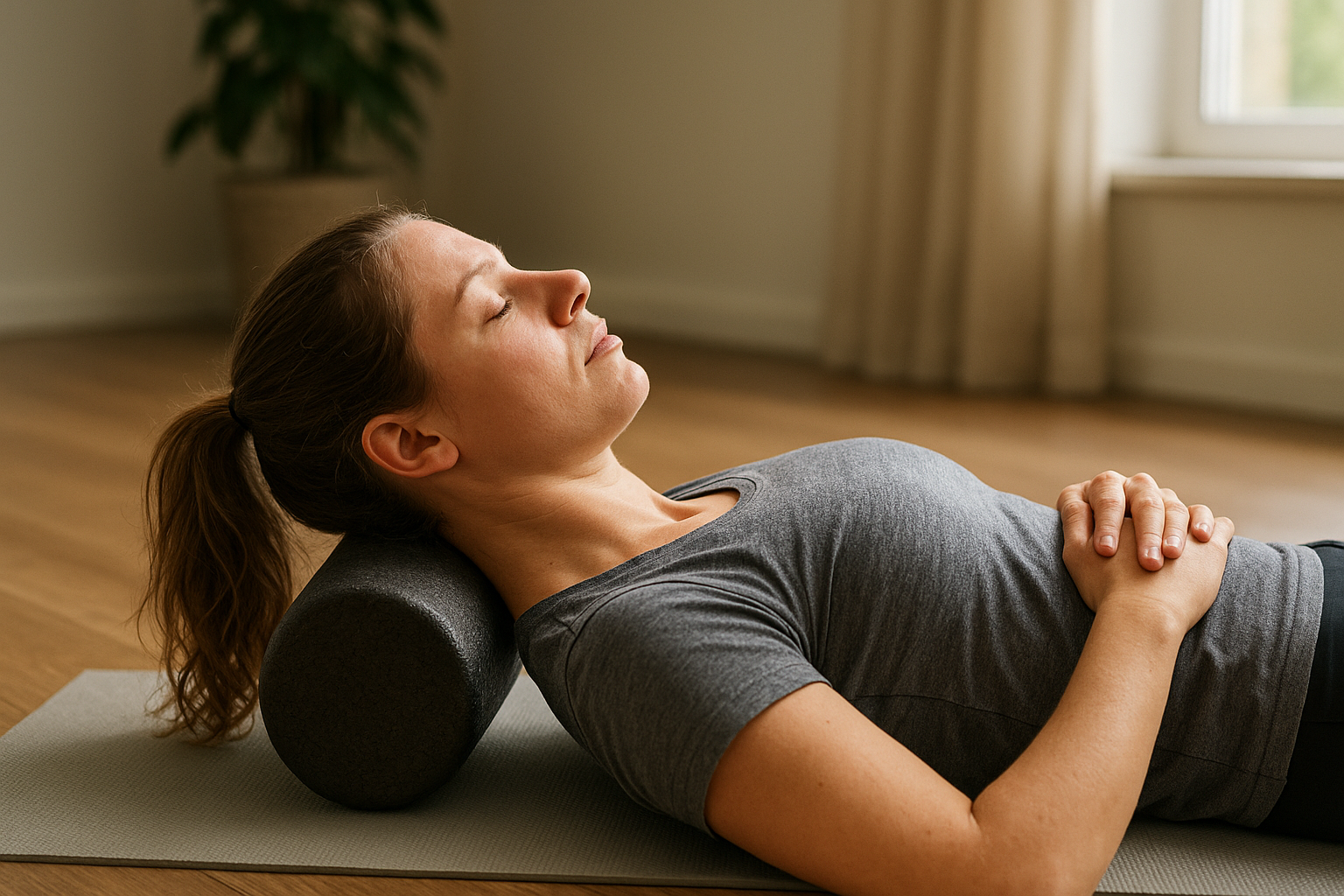 Ontspan je nek: effectieve foam roller oefeningen voor oefenlezers - Illustration