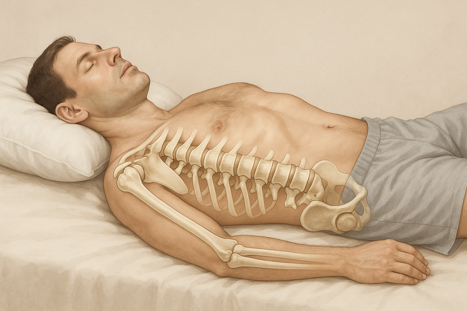 Ontdek de voordelen en uitdagingen van op de rug slapen voor jouw gezondheid - Illustration
