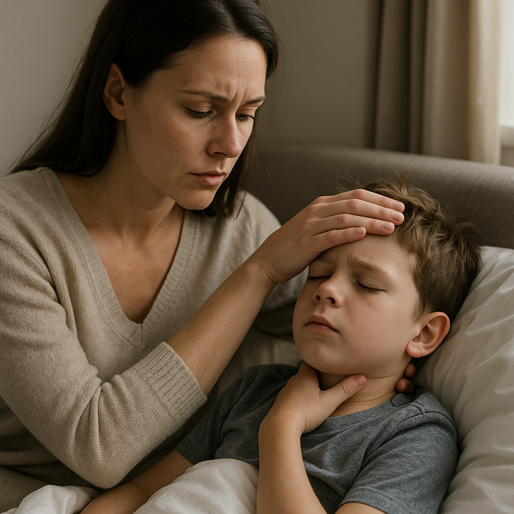 Feber og ondt i nakken bij kinderen: wanneer moet je je zorgen maken? - Illustration
