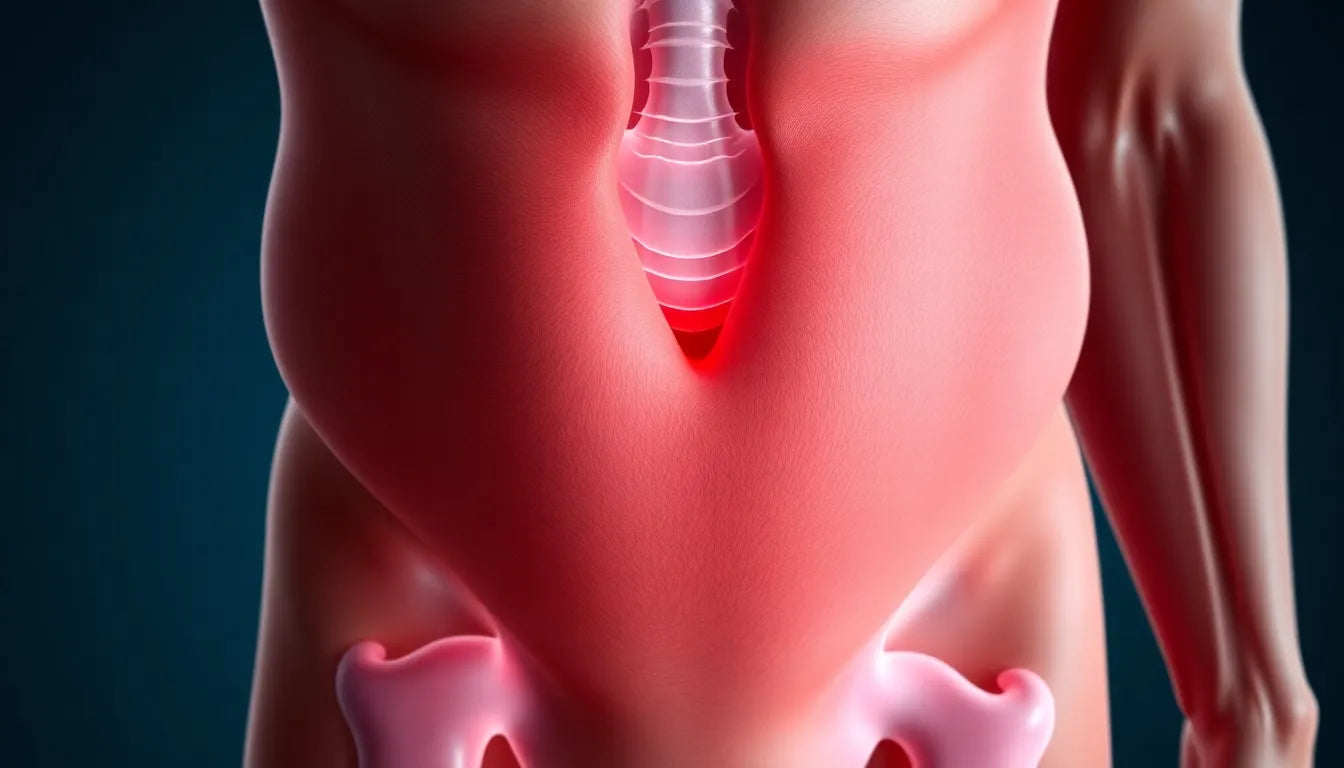 Kleine hernia: herstel begint thuis met de juiste ondersteuning - Illustration