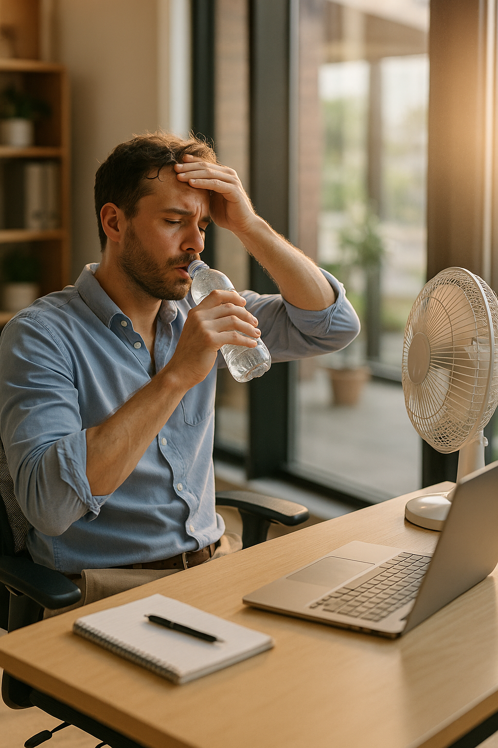 Verfris je lichaam: ergonomische tips om koel te blijven tijdens een hittegolf - Illustration