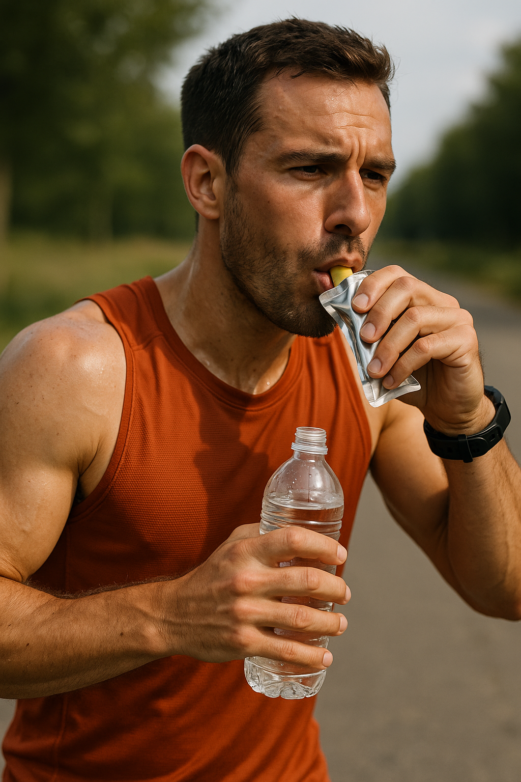 Energiegel voor hardlopen: je geheime wapen tegen de man met de hamer - Illustration