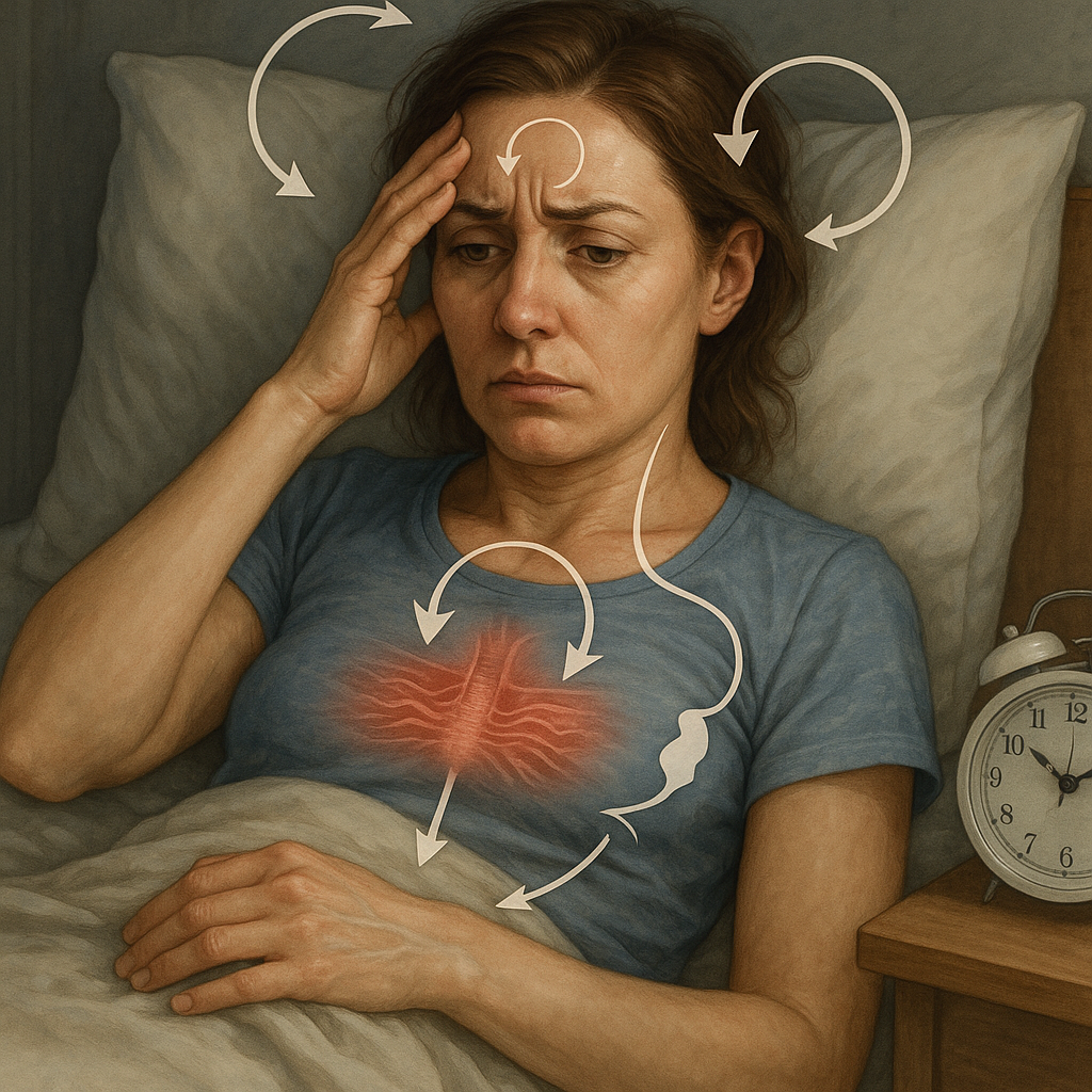 Stress houdt je wakker: doorbreek slapeloosheid en vind rust - Illustration