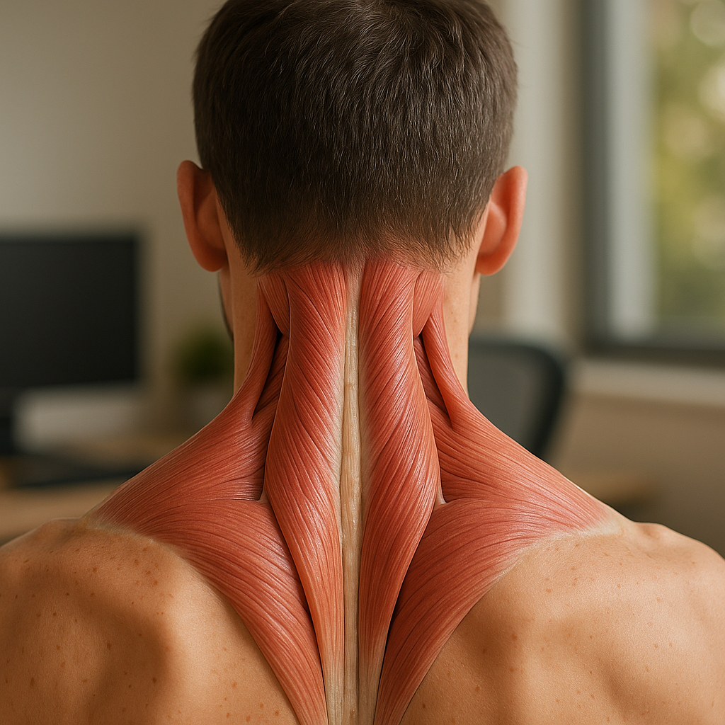 Ontdek de kracht van de cervicale musculatuur: van anatomie tot beweging - Illustration