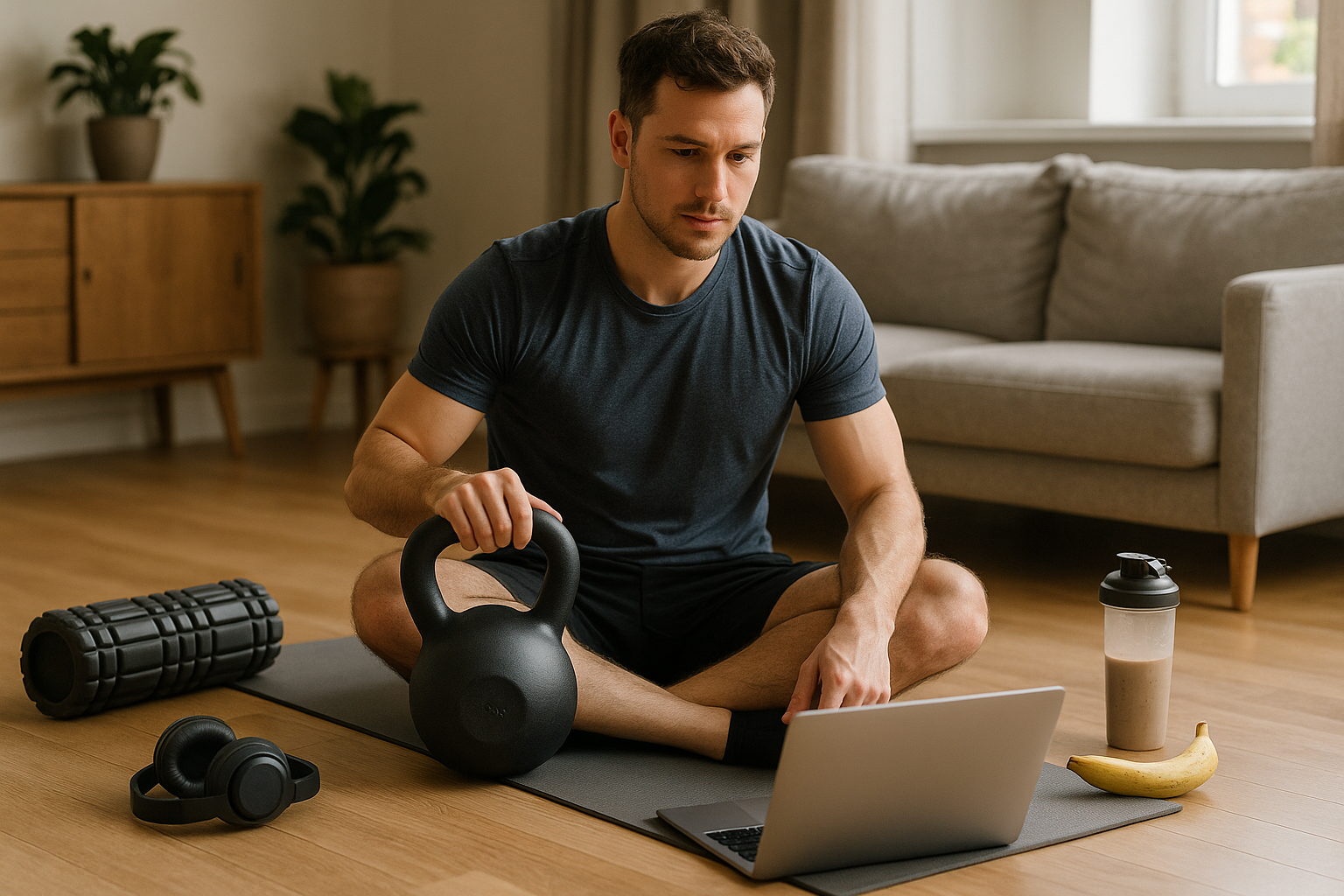 Fitnesstips voor een gezonde en actieve levensstijl - Illustration