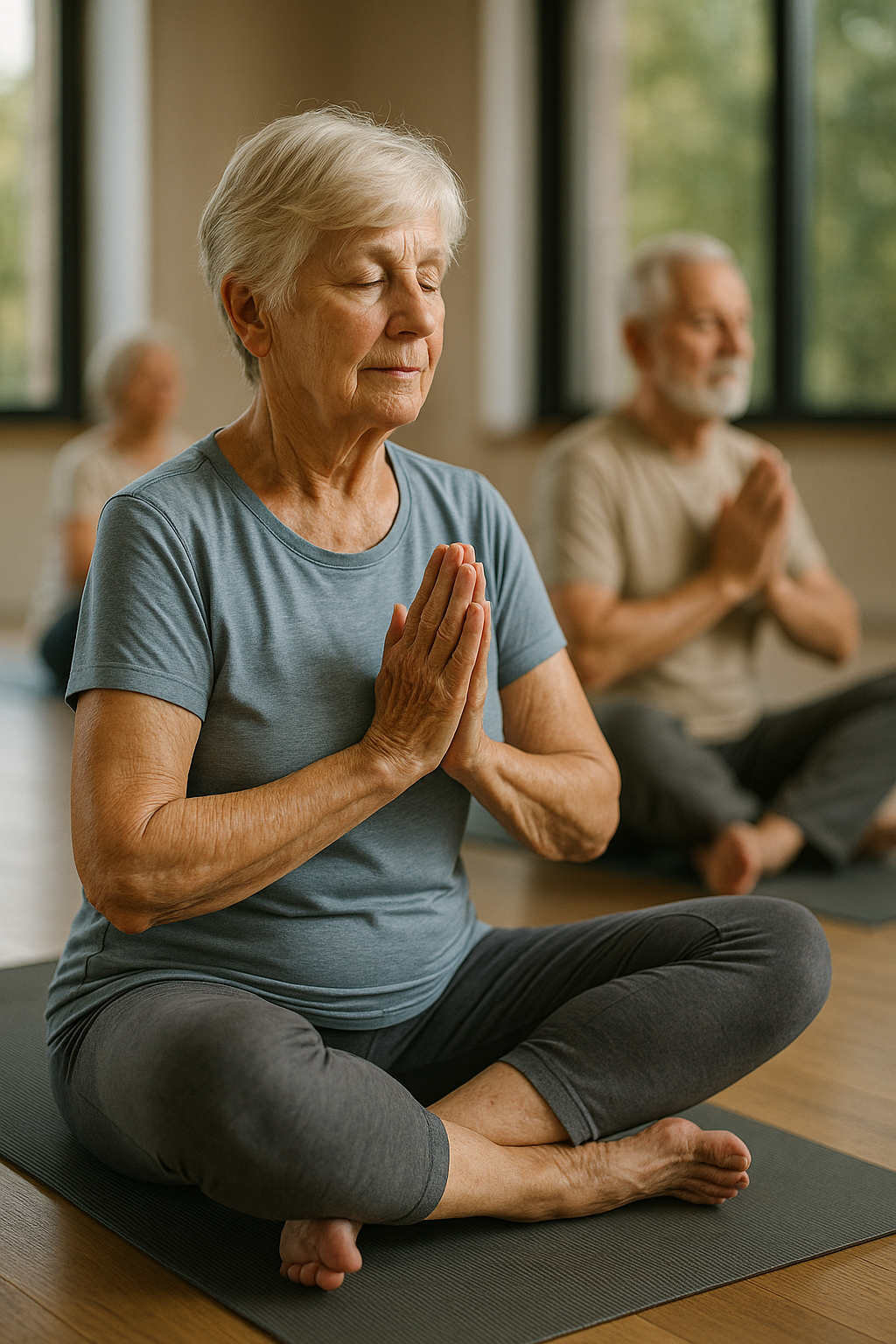 Yoga voor ouderen: soepel, ontspannen en in balans blijven - Illustration