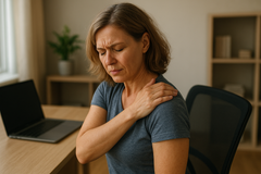 Oefenlezer ontdekt effectieve oefeningen tegen pijn onder het schouderblad