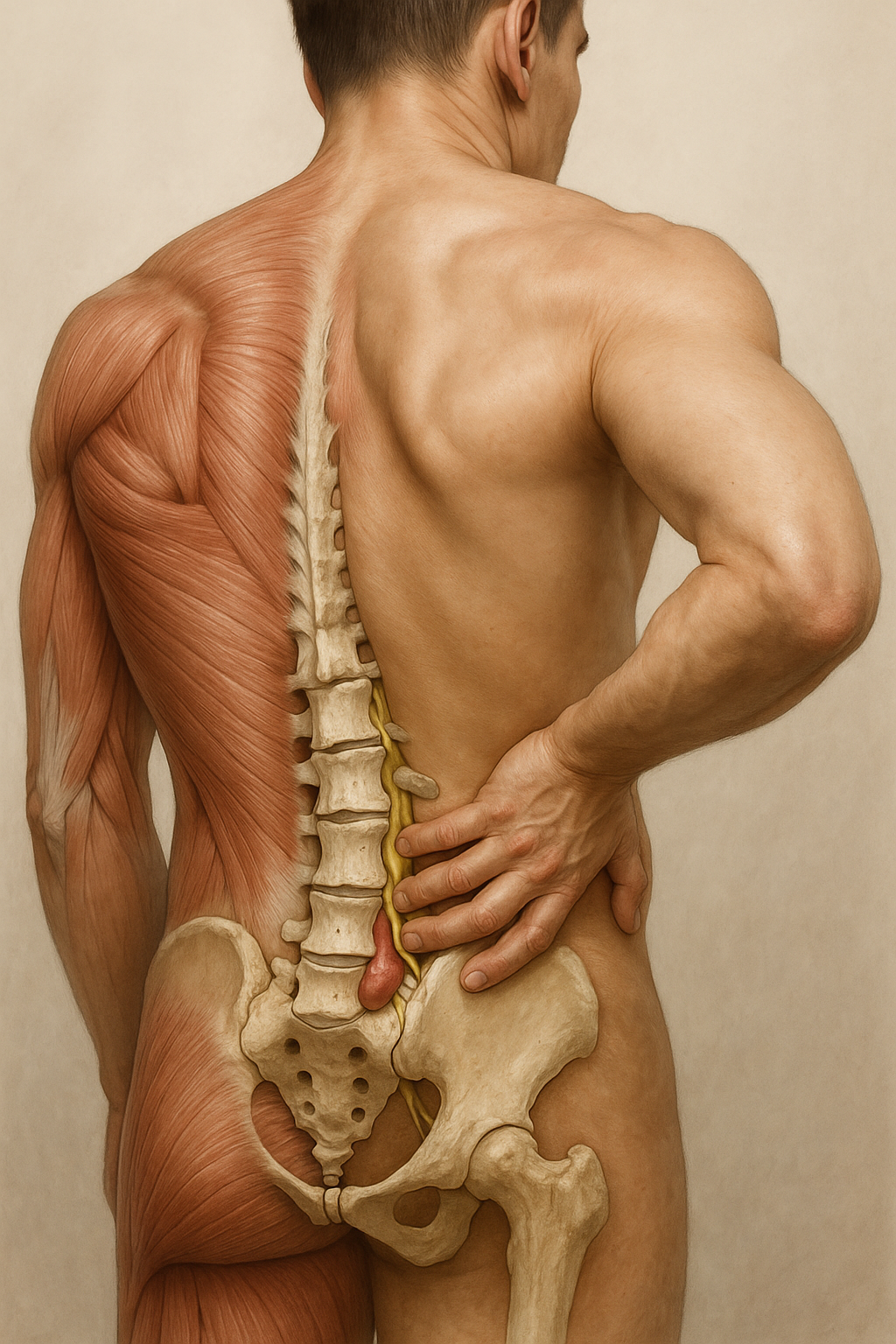 Hernia: hoe verzwakte rugspieren je dagelijks leven beïnvloeden - Illustration