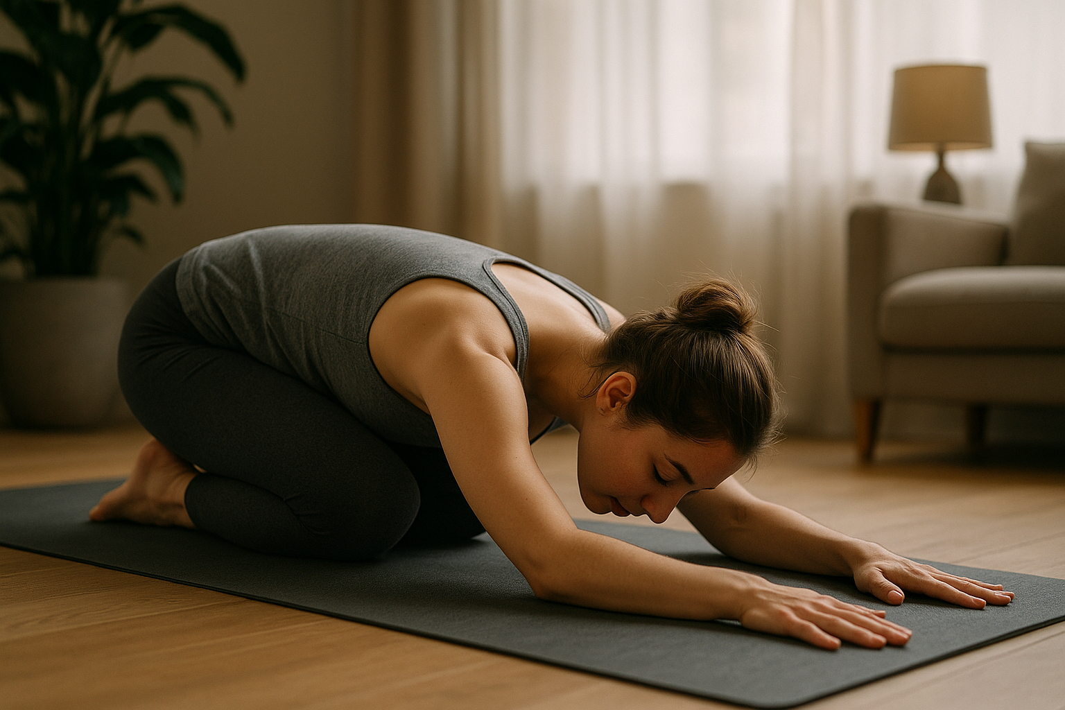 Ontdek de rustgevende kracht van yoga tegen stress - Illustration