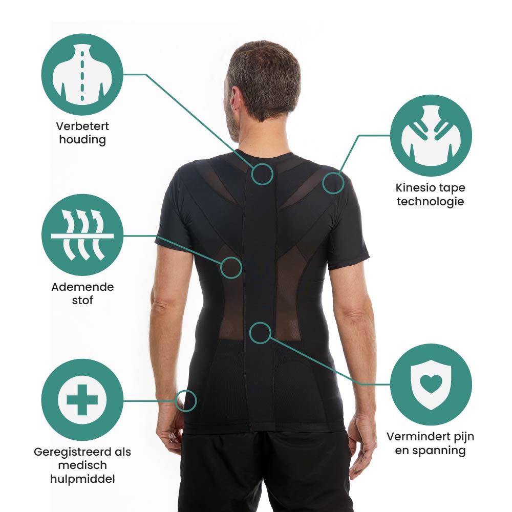 Men's Posture Shirt™ - Zwart