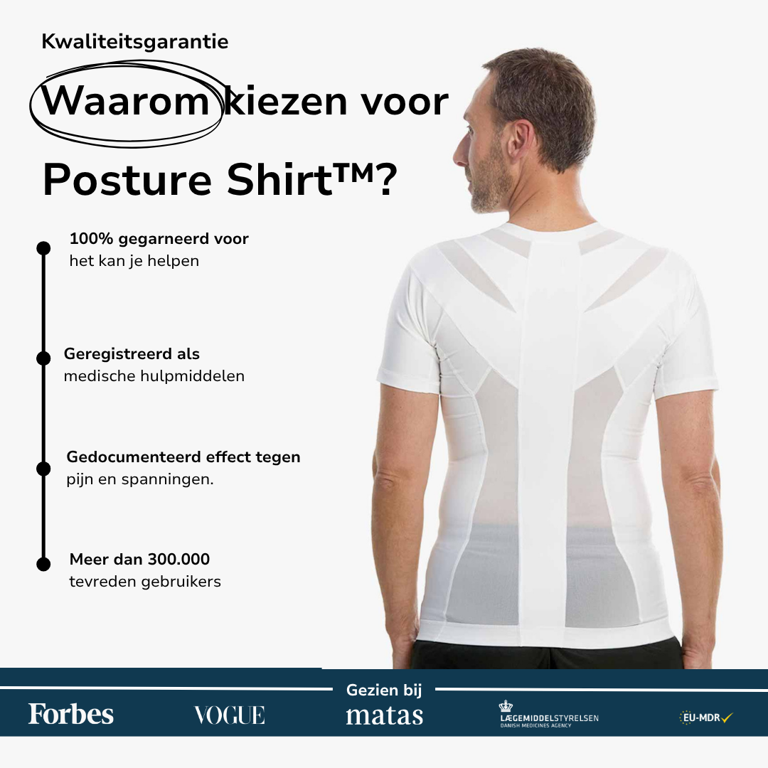 Men's Posture Shirt™ Zipper - Wit